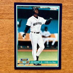 1993 Pinnacle Score Season Highlights Ken Griffey Jr. Baseball Card #628